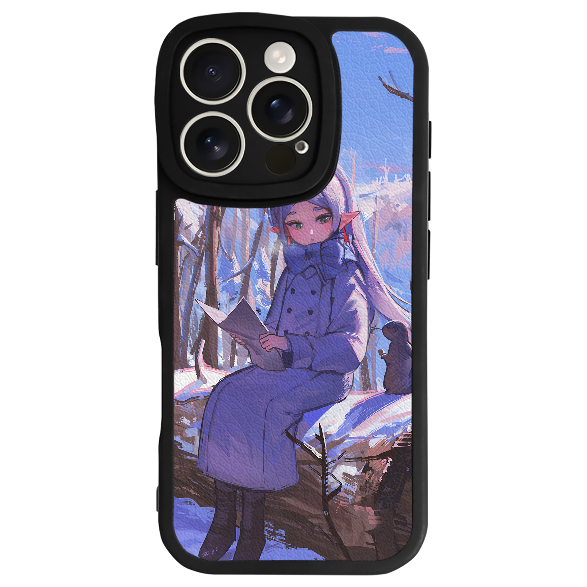 （画像用） 葬送のフリーレン Frieren 【iPhone 16シリーズ対応】シリコンスマホケース（レザー調） 材質：シリコン